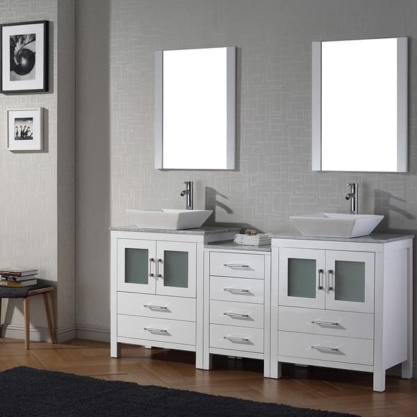 Shop Virtu Usa Dior 66 Inch Double Sink Vanity Set In White Free