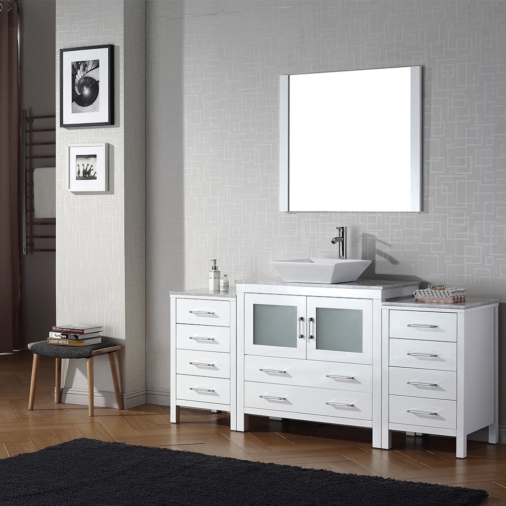 Virtu Usa Dior 66 Inch Single Sink Vanity Set In White - Overstock - 8910959