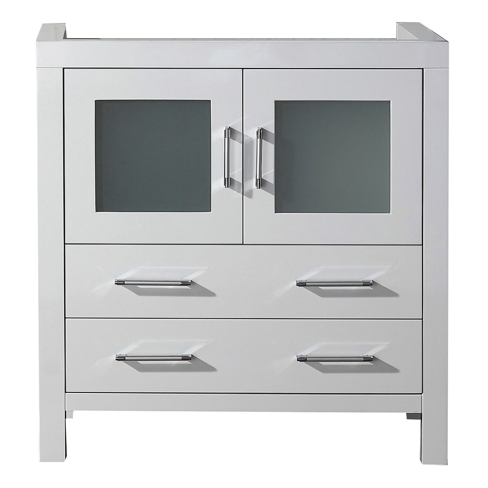 Virtu Virtu Usa Dior 32 inch White Single Sink Cabinet Only Bathroom Vanity White Size Single Vanities