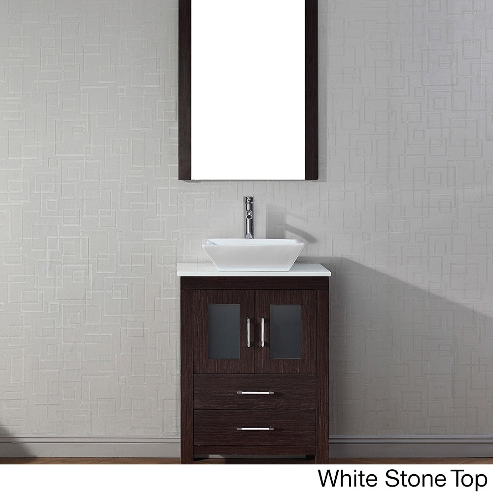 Virtu Virtu Usa Dior 24 Inch Single Sink Vanity Set In Espresso Espresso Size Single Vanities