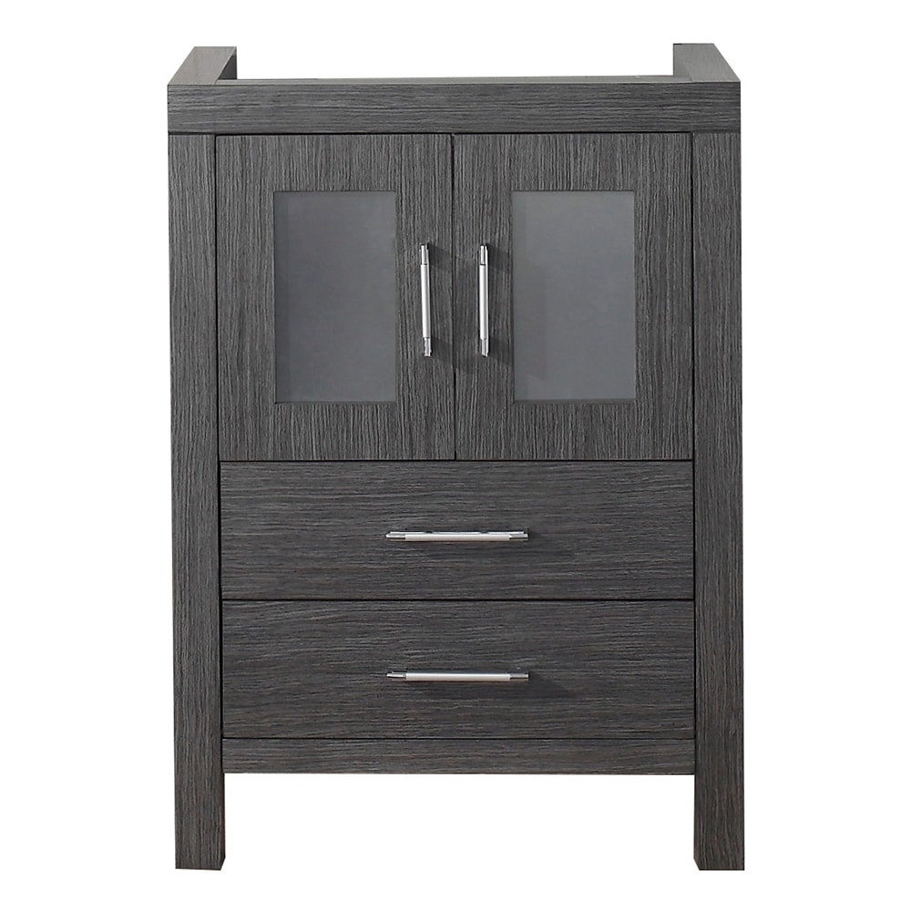 Virtu Virtu Usa Dior 24 inch Zebra Grey Single Sink Cabinet Only Bathroom Vanity Grey Size Single Vanities