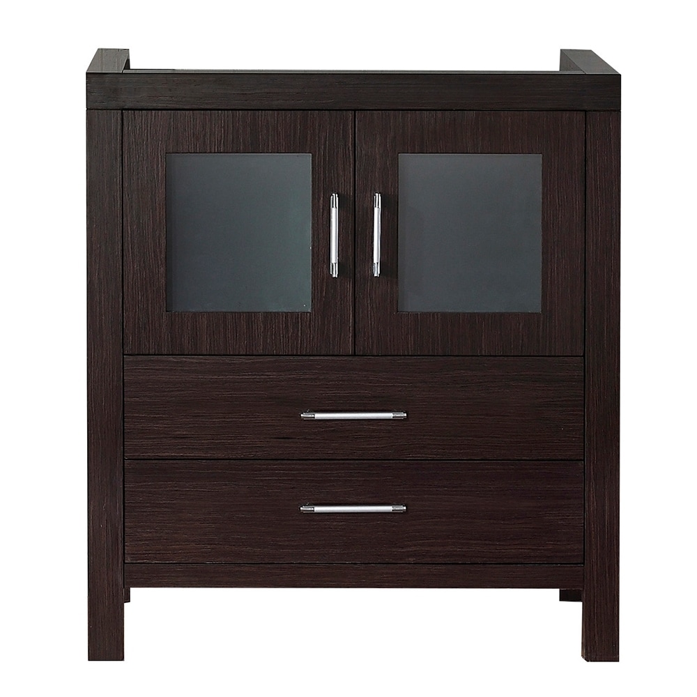 Virtu Usa Dior 28 inch Espresso Single Sink Cabinet Only Bathroom Vanity