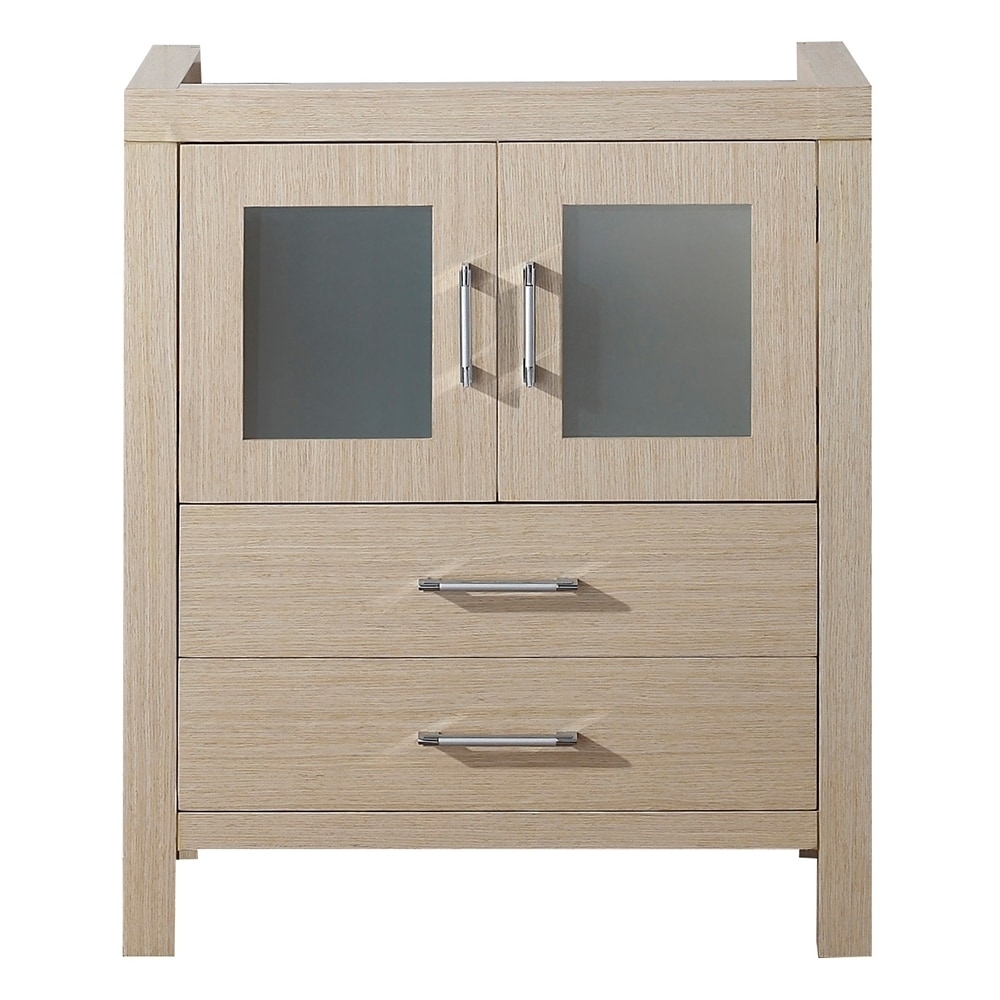 Virtu Virtu Usa Dior 28 inch Light Oak Single Sink Cabinet Only Bathroom Vanity Oak Size Single Vanities