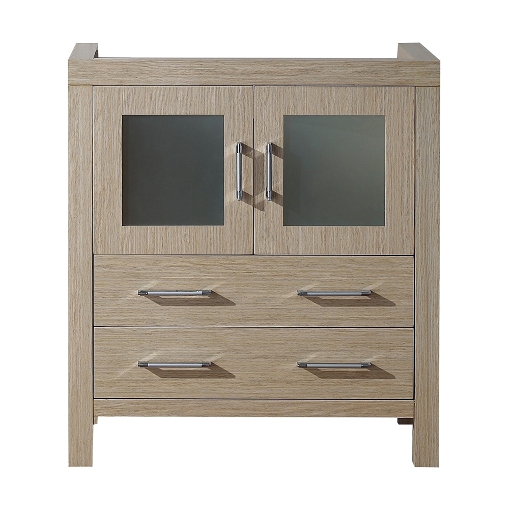 Virtu Virtu Usa Dior 30 inch Light Oak Single Sink Cabinet Only Bathroom Vanity Oak Size Single Vanities