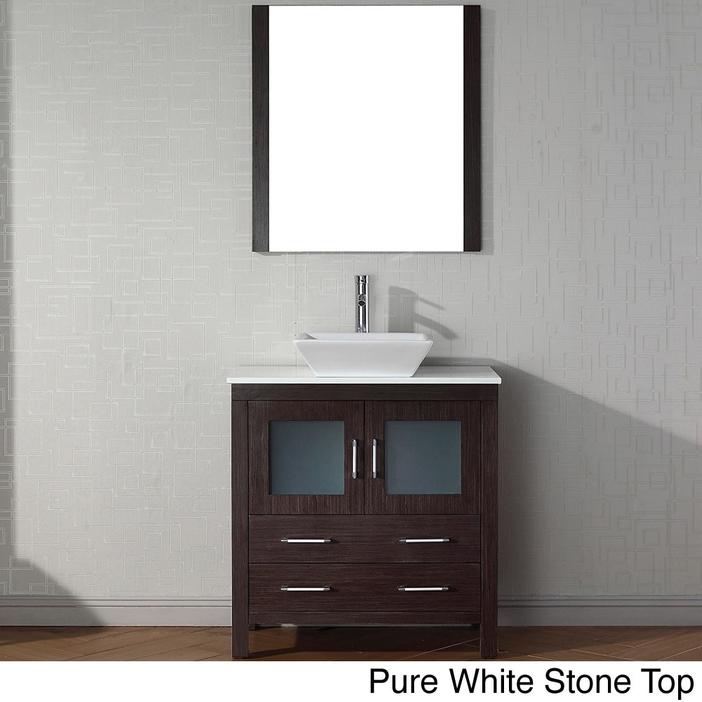 Virtu Usa Dior 32 Inch Single Sink Vanity Set In Espresso