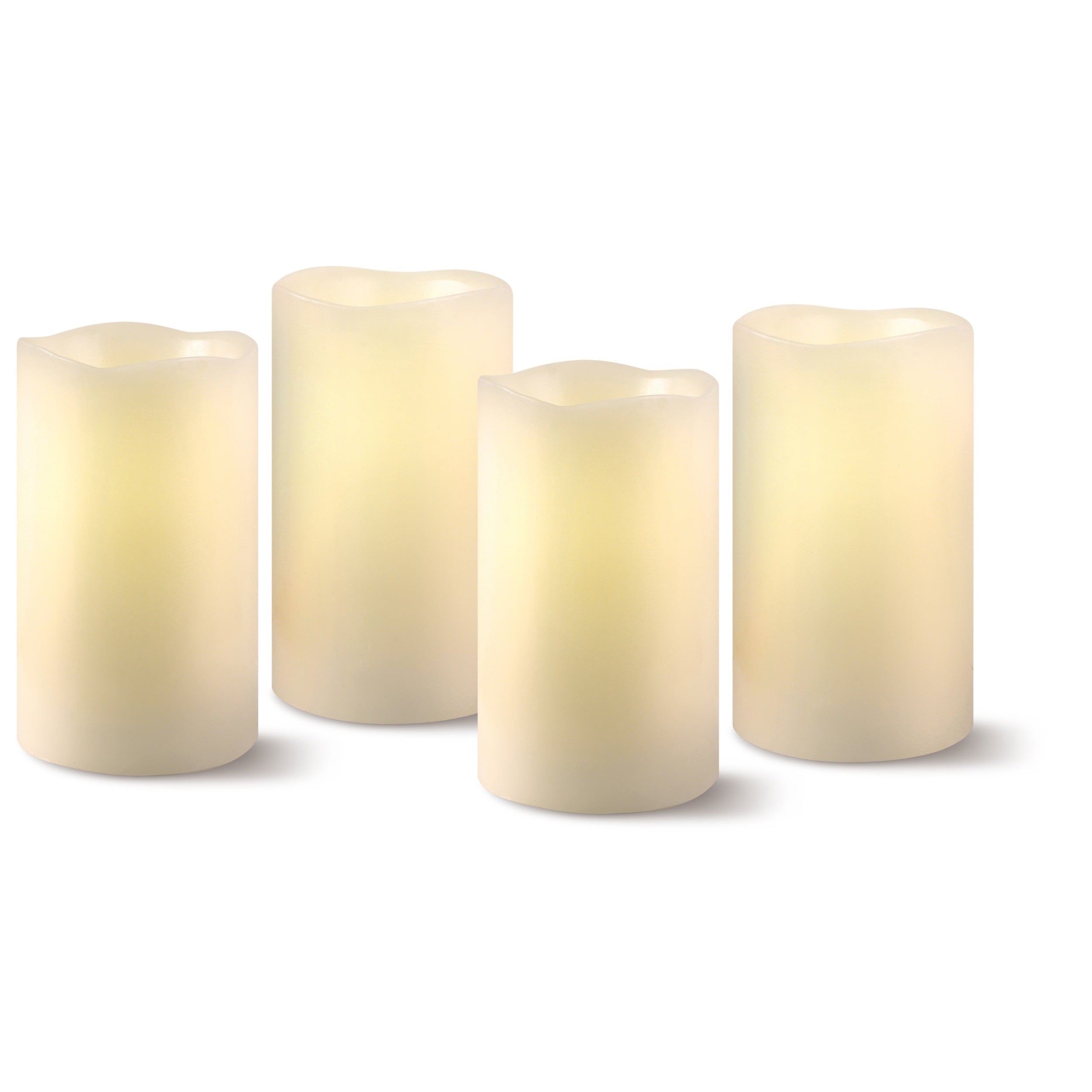 Shop Order Home Collection White Wax and Plastic 4piece Flameless LED