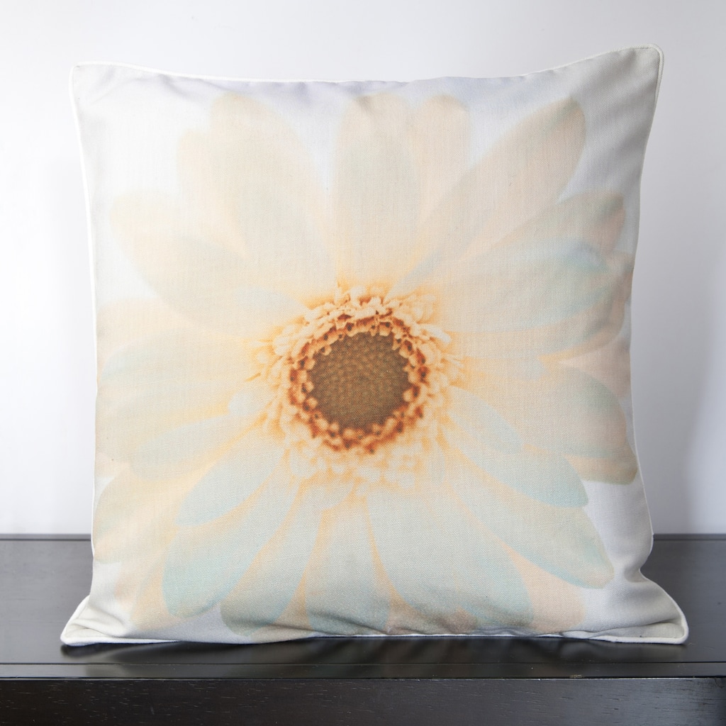 Sunny Sunflower Feather Down Filled or Poly Filled Decorative Throw Pillow