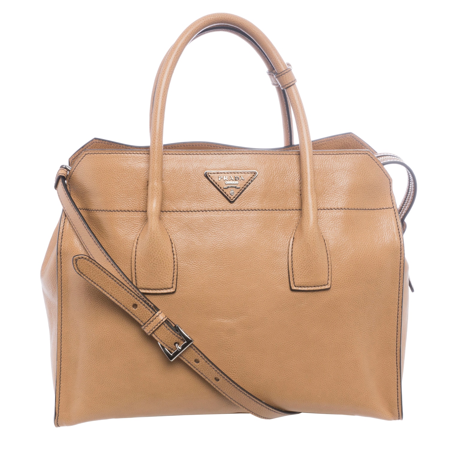 Prada Bn2681 Peo F0018 Glace Calf Leather Tote