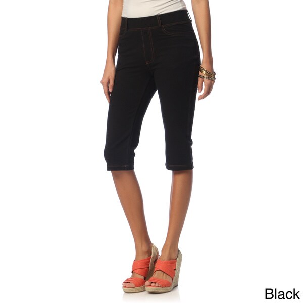 La Cera Women's Missy Tri-blend Knee-length Shorts