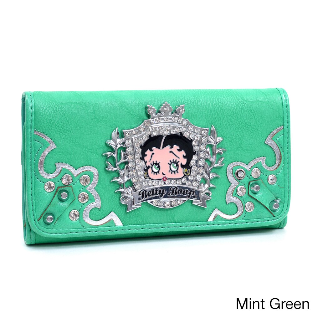 Betty Boop Rhinestone Crest Checkbook Wallet