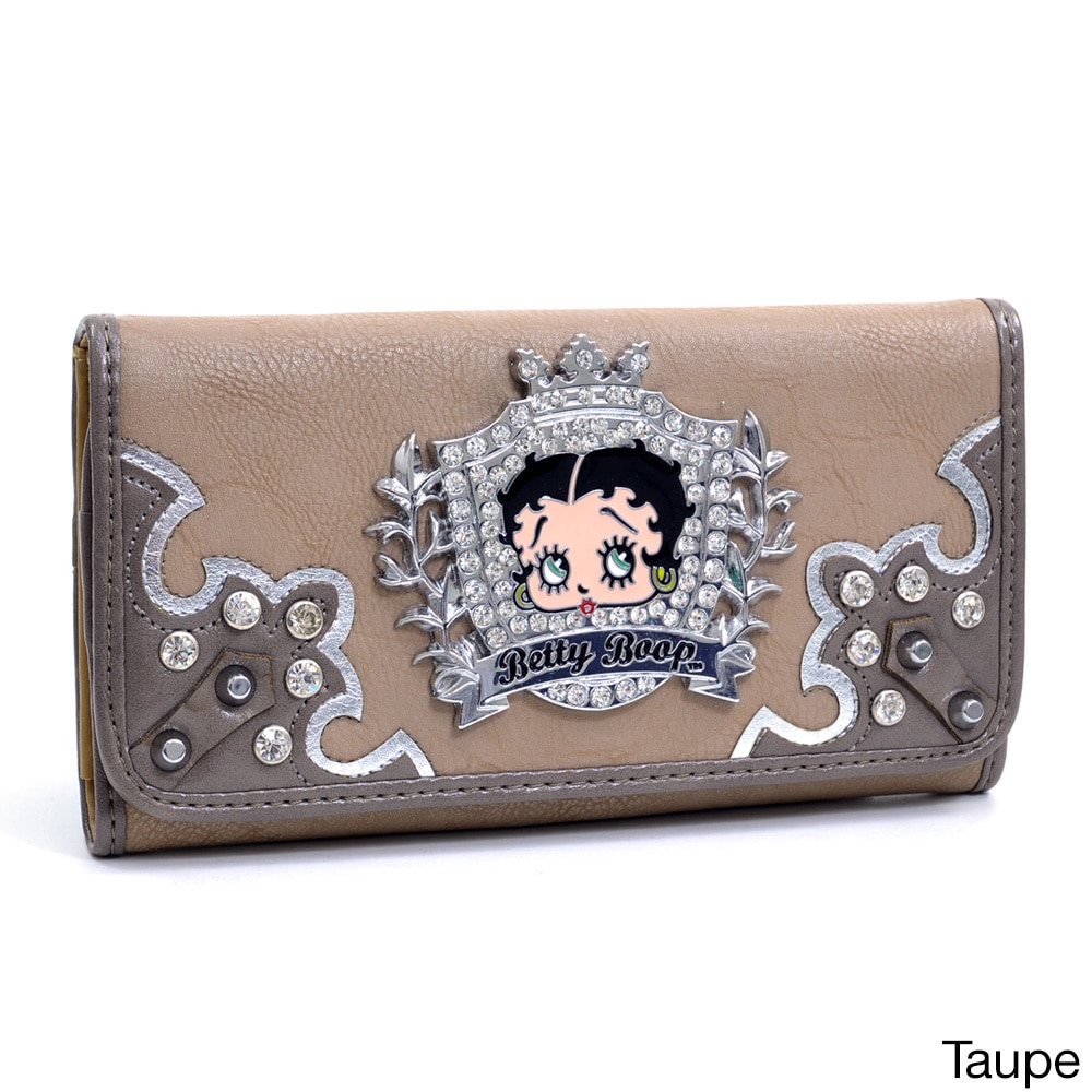 Betty Boop Rhinestone Crest Checkbook Wallet