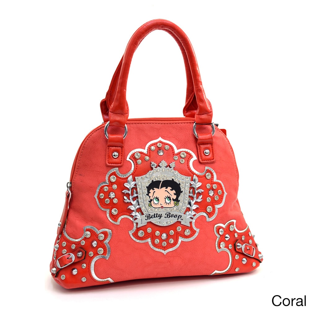 Betty Boop Petite Satchel With Rhinestone Crest