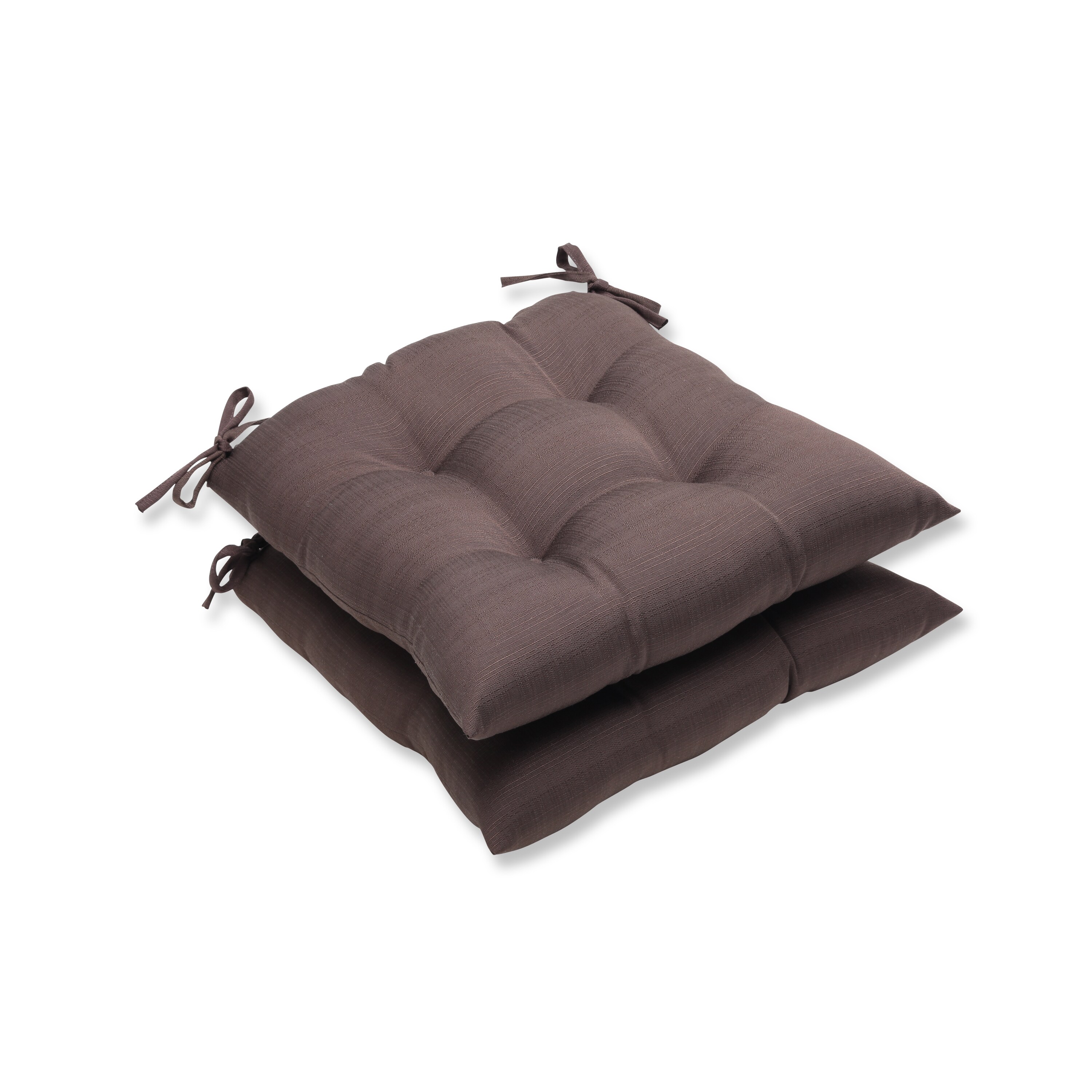 Shop Pillow Perfect Outdoor Brown Wrought Iron Seat Cushion Set