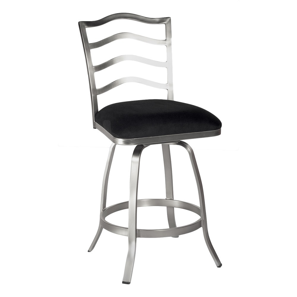 Black Memory Return Swivel Counter Stool