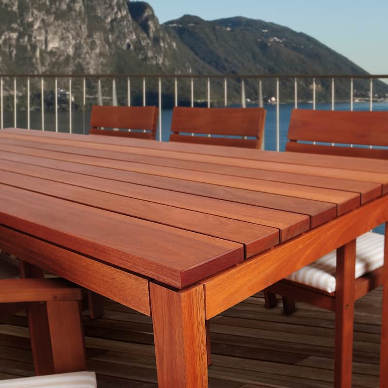 Amazonia Tracy 7-piece Eucalyptus Folding Chair Outdoor Dining Set