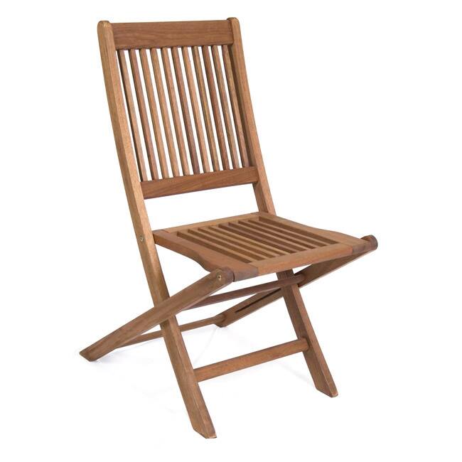 Amazonia Tracy 7-piece Eucalyptus Folding Chair Outdoor Dining Set