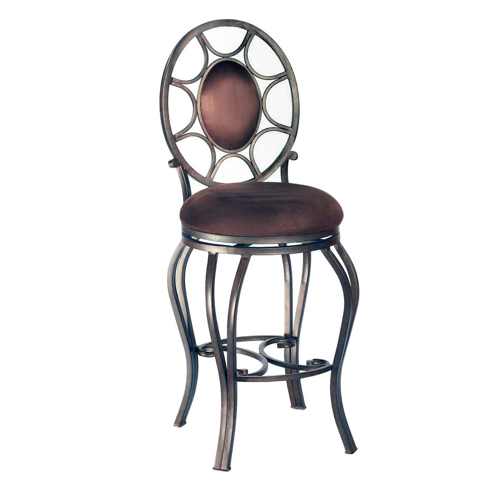 Autumn Rust/ Brown 26 inch Memory Return Swivel Counter Stool