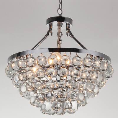 Elsa 5-light Chrome/ Crystal Chandelier