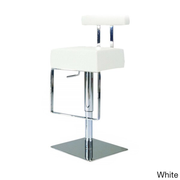 Somette Vinyl Upholstered Brushed Stainless Steel Adjustable height