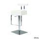 preview thumbnail 1 of 0, Somette Vinyl Upholstered Brushed Stainless Steel Adjustable-height Swivel Stool White - N/A