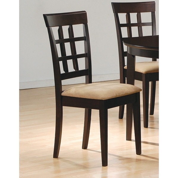 Coaster Company Monarch Cappucino 39-inch Lattice Back Dining Chairs (Set of 2)