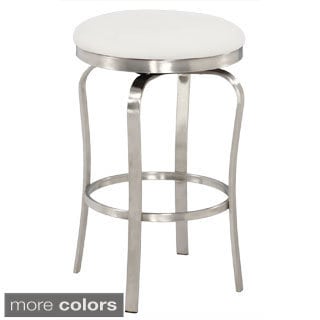 Somette Modern Backless Upholstered Stainless Steel 26 Inch Somette Modern Backless Upholstered Stainless Steel 26 Inch Counter Stool Free Shipping Today 8911914