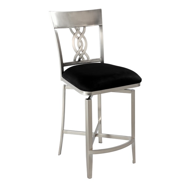 Black Swirl back Memory Swivel Counter Stool Bar Stools