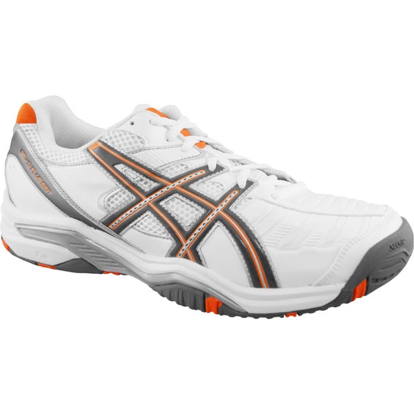 Asics Mens Gel Challenger 9 White/ Orange Tennis Shoes