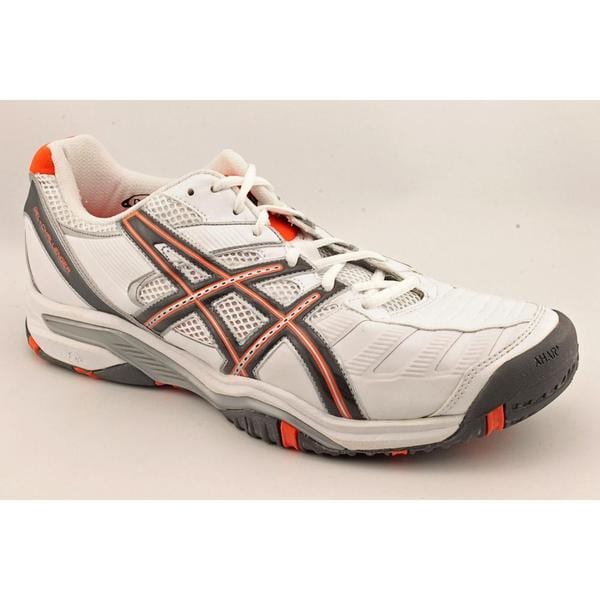 Asics Mens Gel Challenger 9 White/ Orange Tennis Shoes  