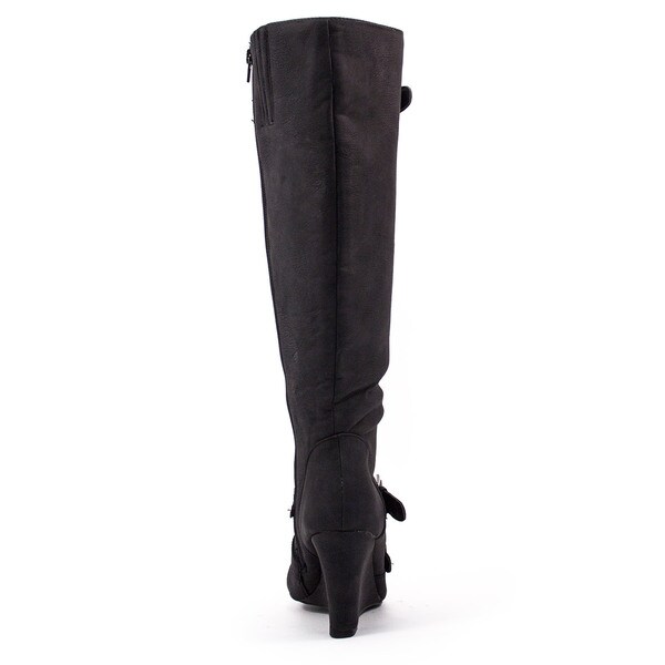 black nubuck boots womens