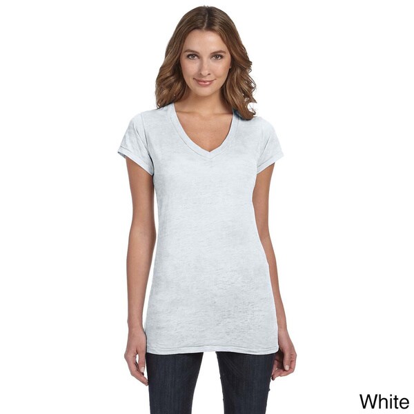 Shop Alternative Women's 'Diane' V-neck Burnout T-shirt - Free Shipping ...
