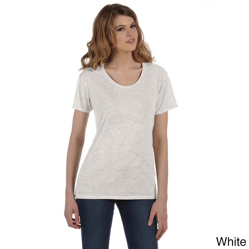 Alternative Alternative Womens Kimber Burnout Scoop Neck T shirt White Size M (8  10)