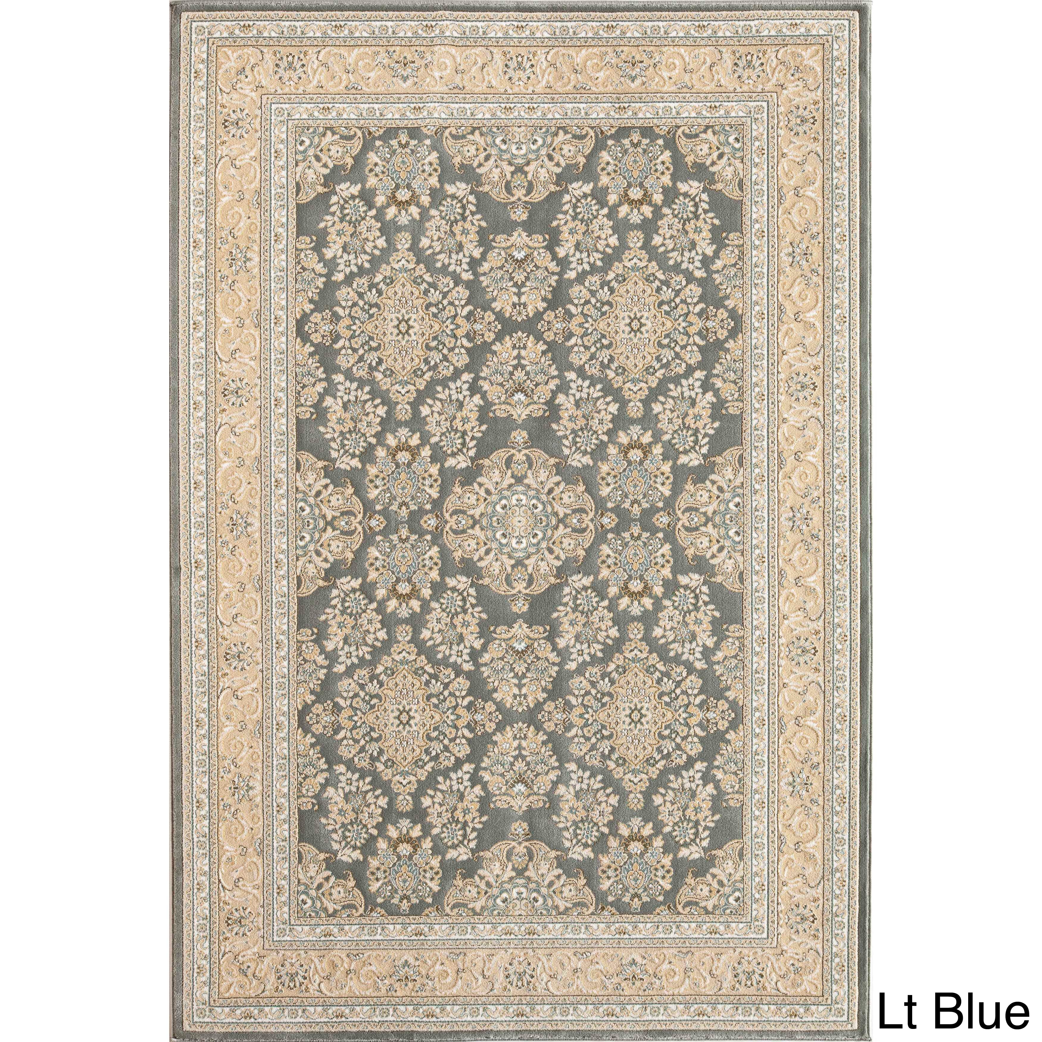 Rugs America Corp Verona Sarouk Floral Area Rug (710 X 1010) Blue Size 710 x 1010