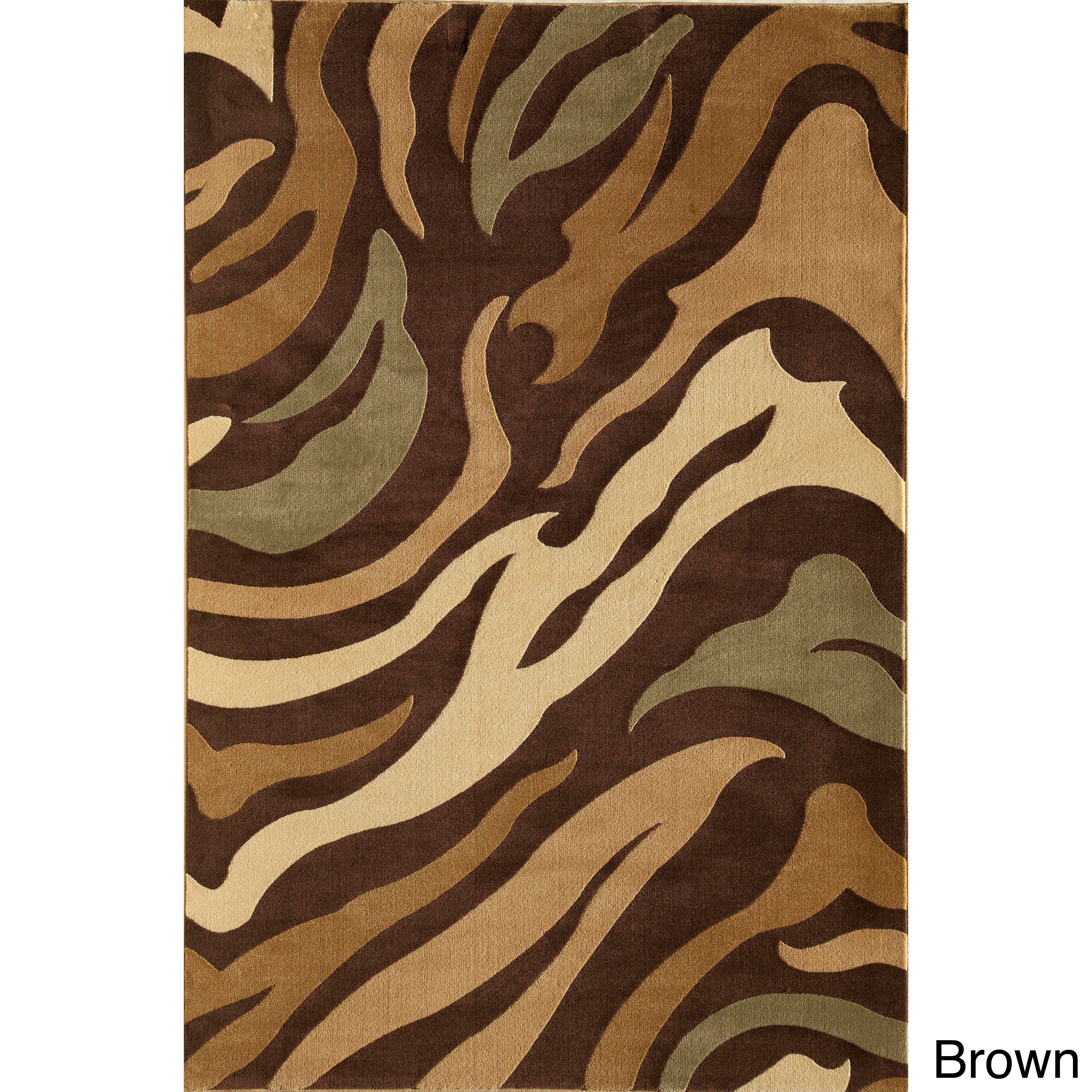 Rugs America Corp Torino Jungle Area Rug (710 X 1010) Brown Size 710 x 1010