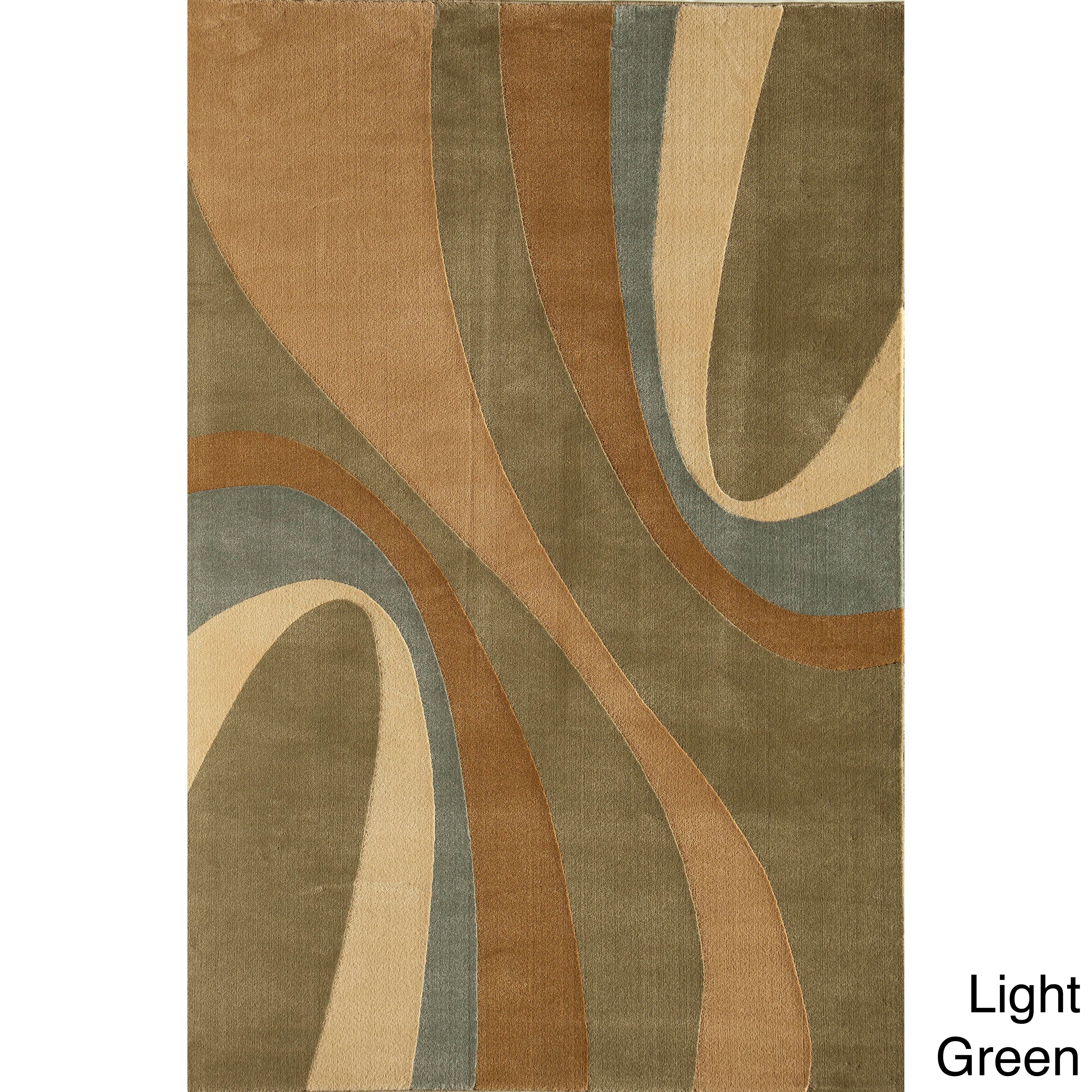 Rugs America Corp Torino Swirls Area Rug (710 X 1010) Green Size 710 x 1010