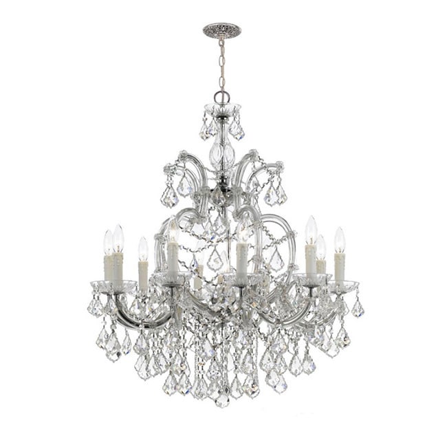 Maria Theresa 10 light Chrome/ Crystal Chandelier