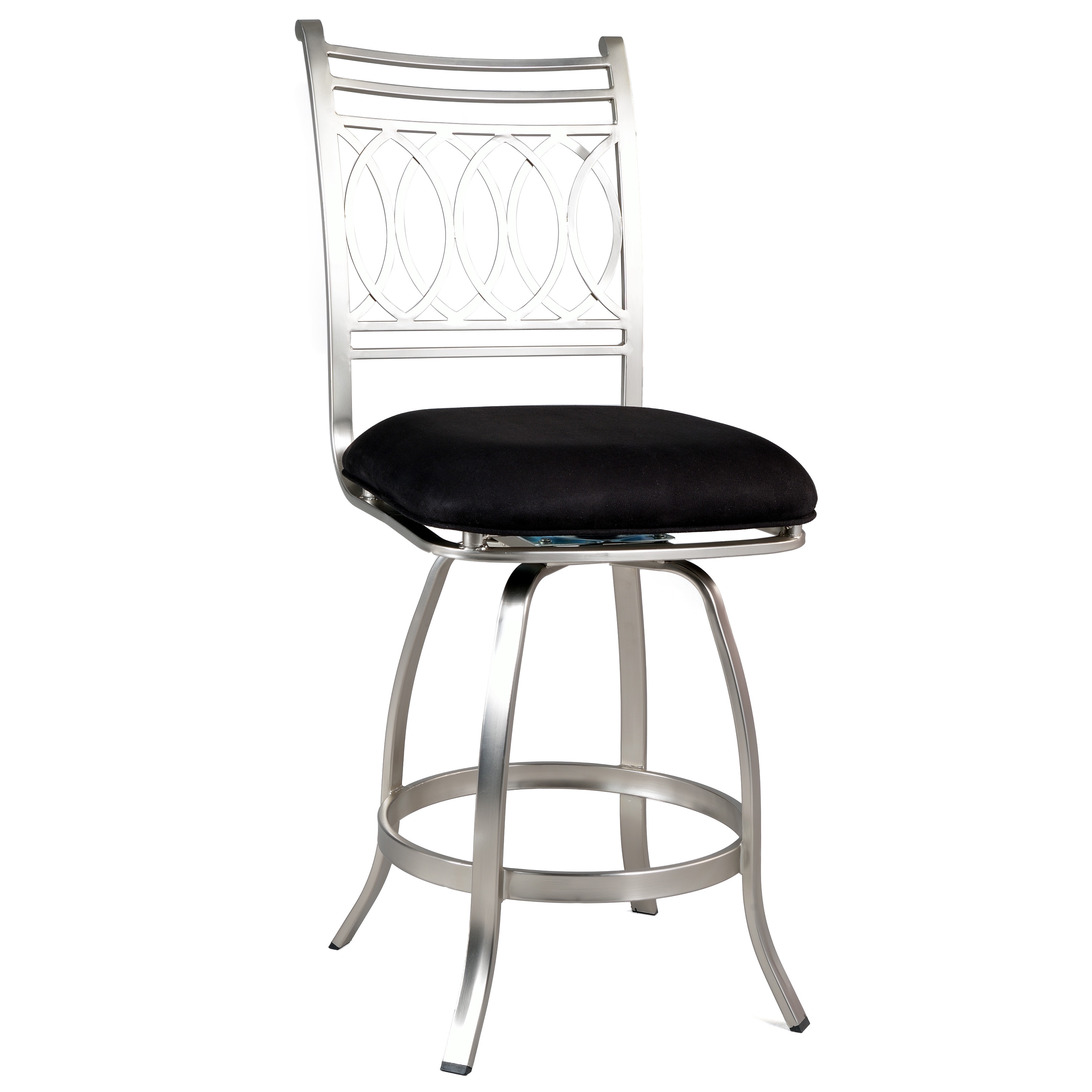 Black Memory Return Swivel 26 inch Counter Stool