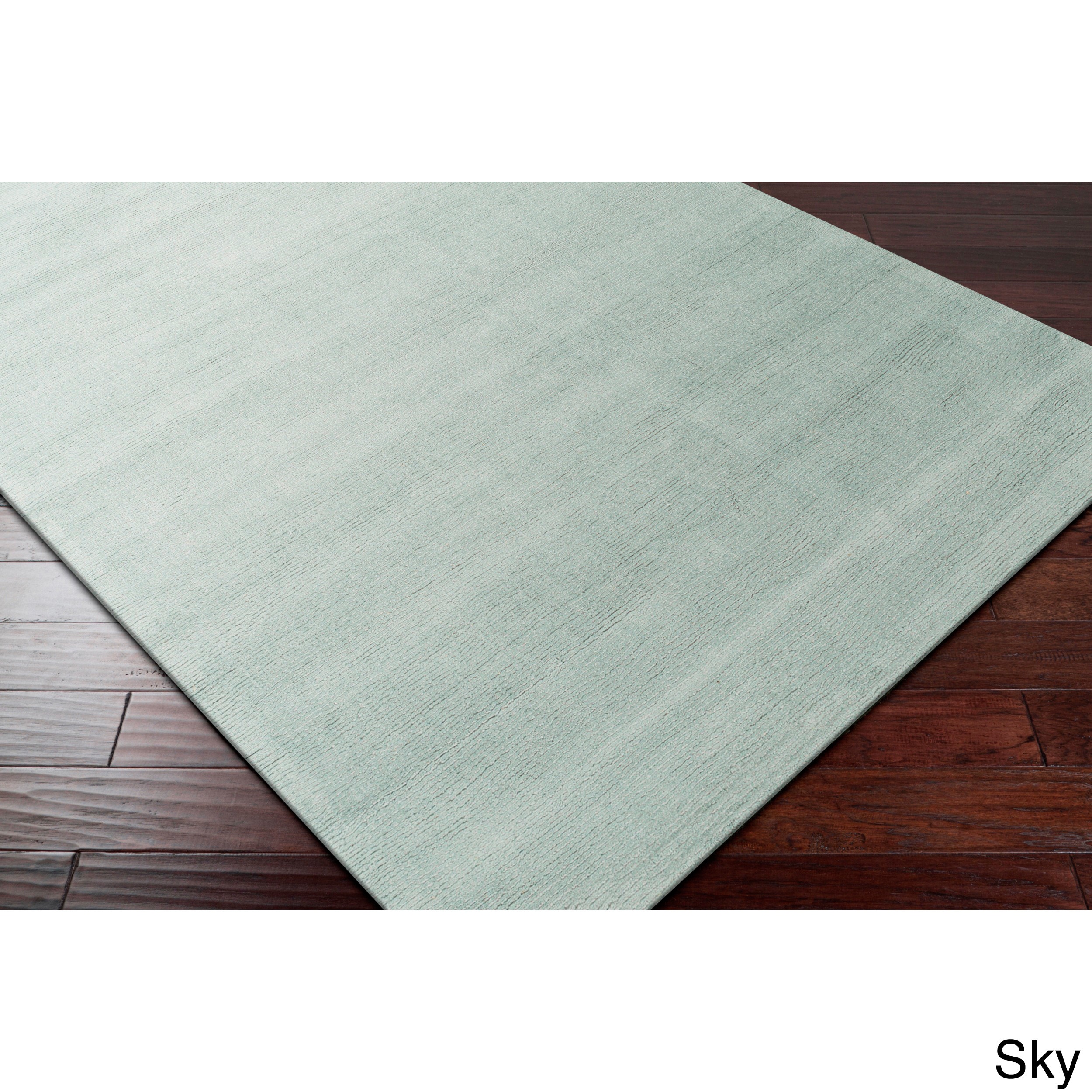 Surya Carpet, Inc. Hand loomed Decker Casual Solid Area Rug (76 X 96) Blue Size 76 x 96