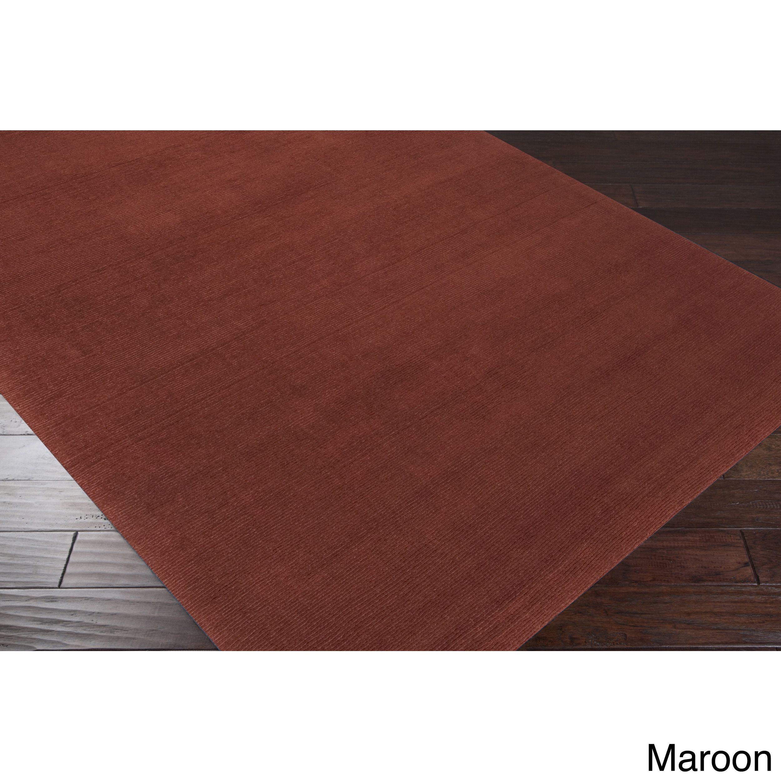 Hand loomed Dalton Casual Solid Wool Area Rug (6 X 9)