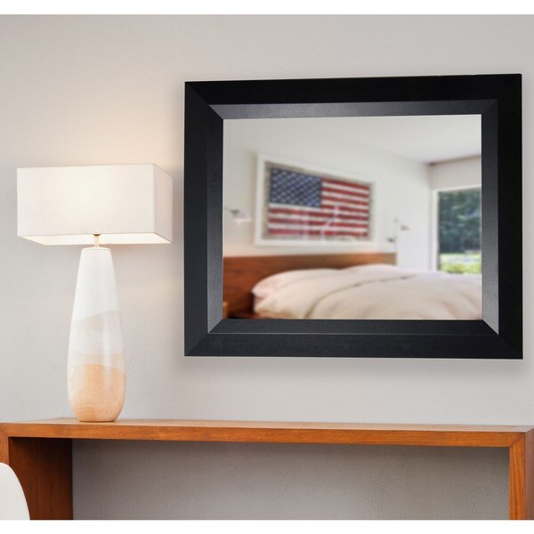 Shop American Made Rayne Matte Black Wall/ Vanity Mirror Free
