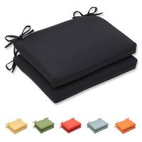 Pillow Perfect Outdoor Patio Sunbrella Fabric Rectangle Seat Cushions (Set of 2)