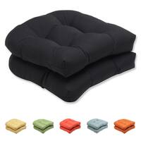 Pillow Perfect Outdoor Solid Wicker Seat Cushion with Sunbrella Fabric (Set of 2)
