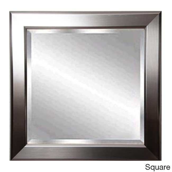 American Made Rayne Silver Sleek Beveled Wall Mirror