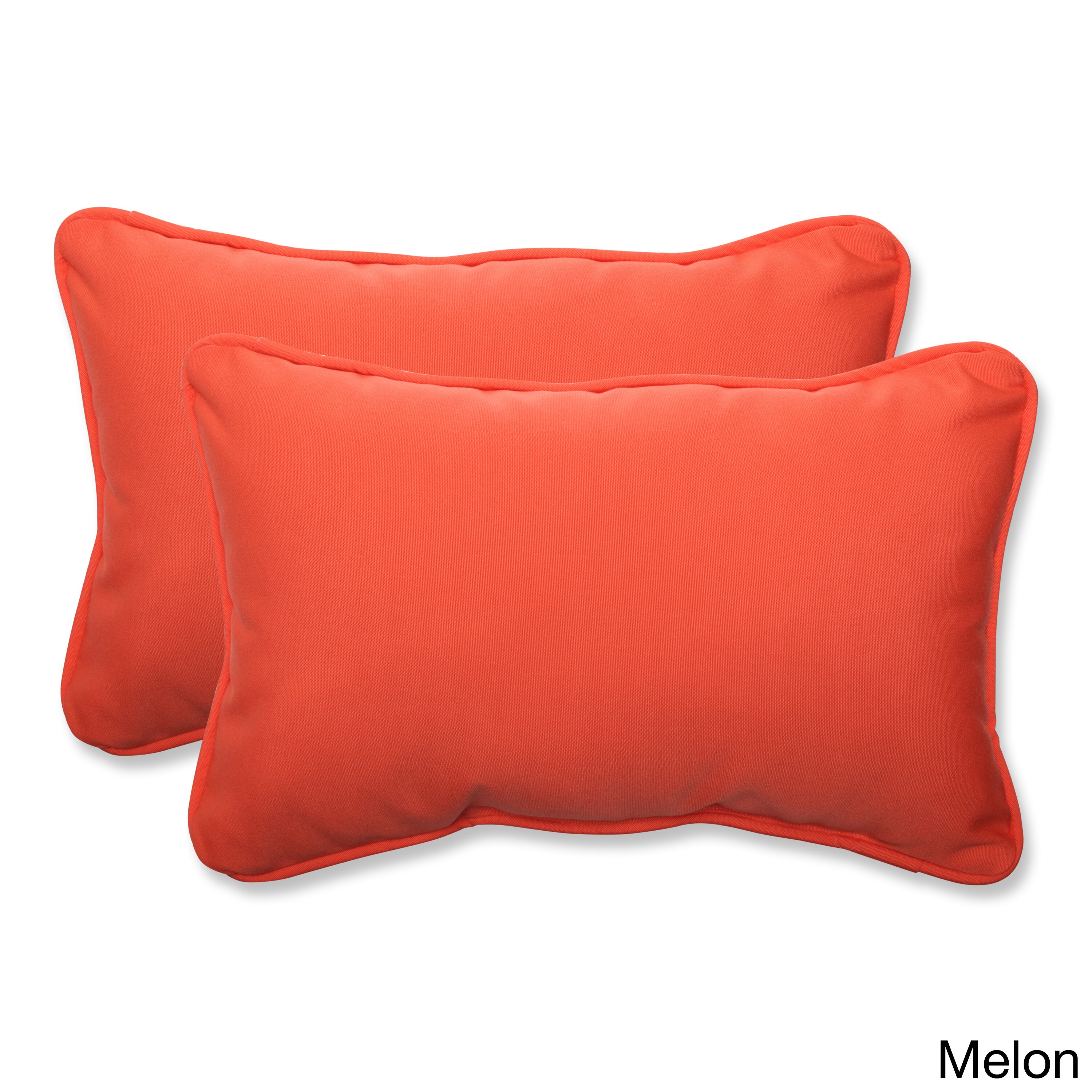 Pillow Perfect Solid Rectangular Throw Pillow with Sunbrella Fabric (Set of 2) eBay