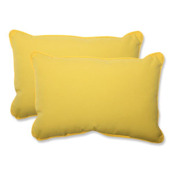 Shop Pillow Perfect Outdoor Yellow Oversized Rectangular Throw Pillow