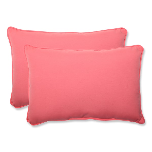 pink and teal outdoor pillows