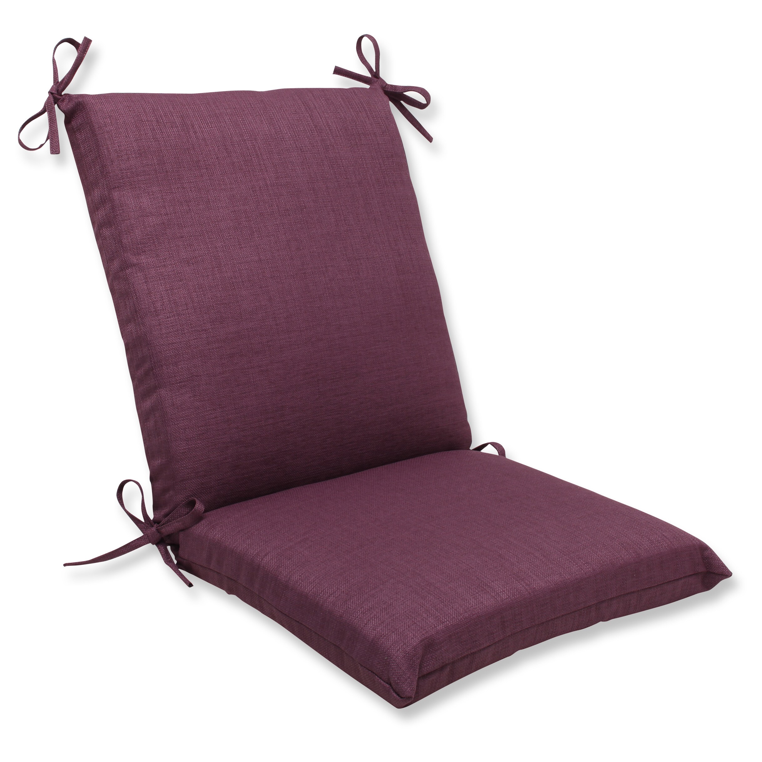Pillow Perfect Outdoor Purple Squared Corners Chair Cushion Purple