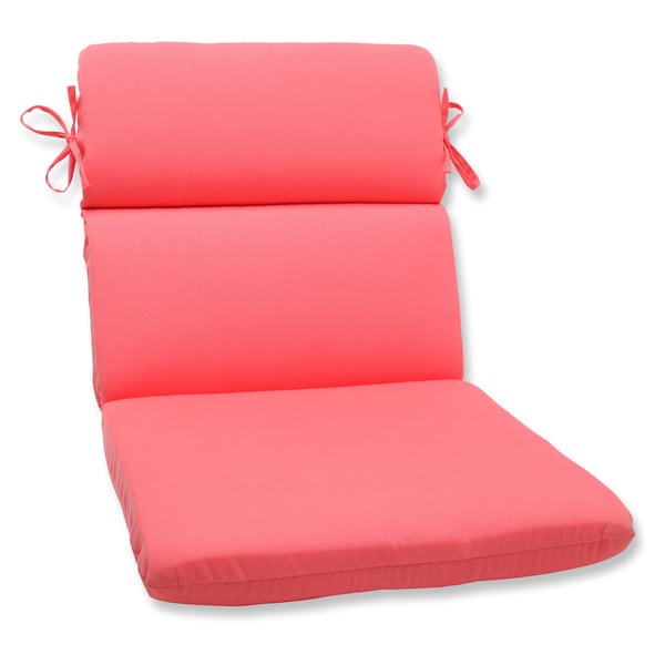 Pillow Perfect Outdoor Pink Rounded Corners Chair Cushion ...