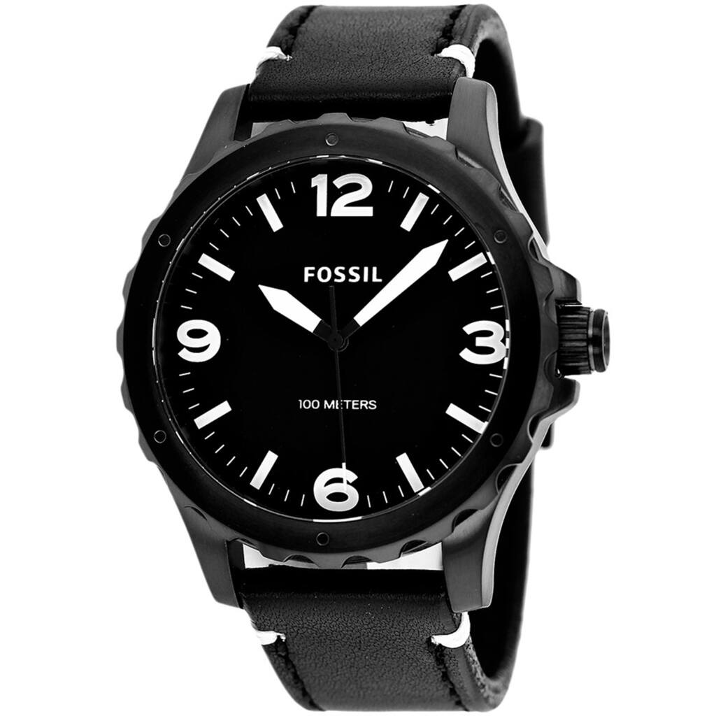 Fossil Men's JR1448 'Nate' Black Dial Analog Watch