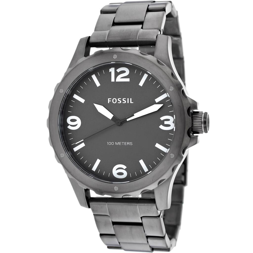 Fossil Men's JR1457 'Nate' Smoked Stainless Steel Chronograph Watch